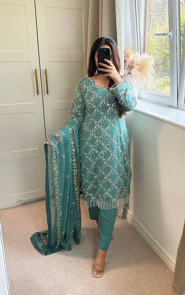 Long Top,Pant and Dupptta In Fancy Style