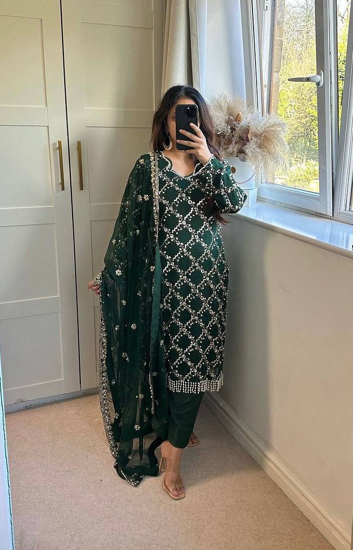 Long Top,Pant and Dupptta In Fancy Style