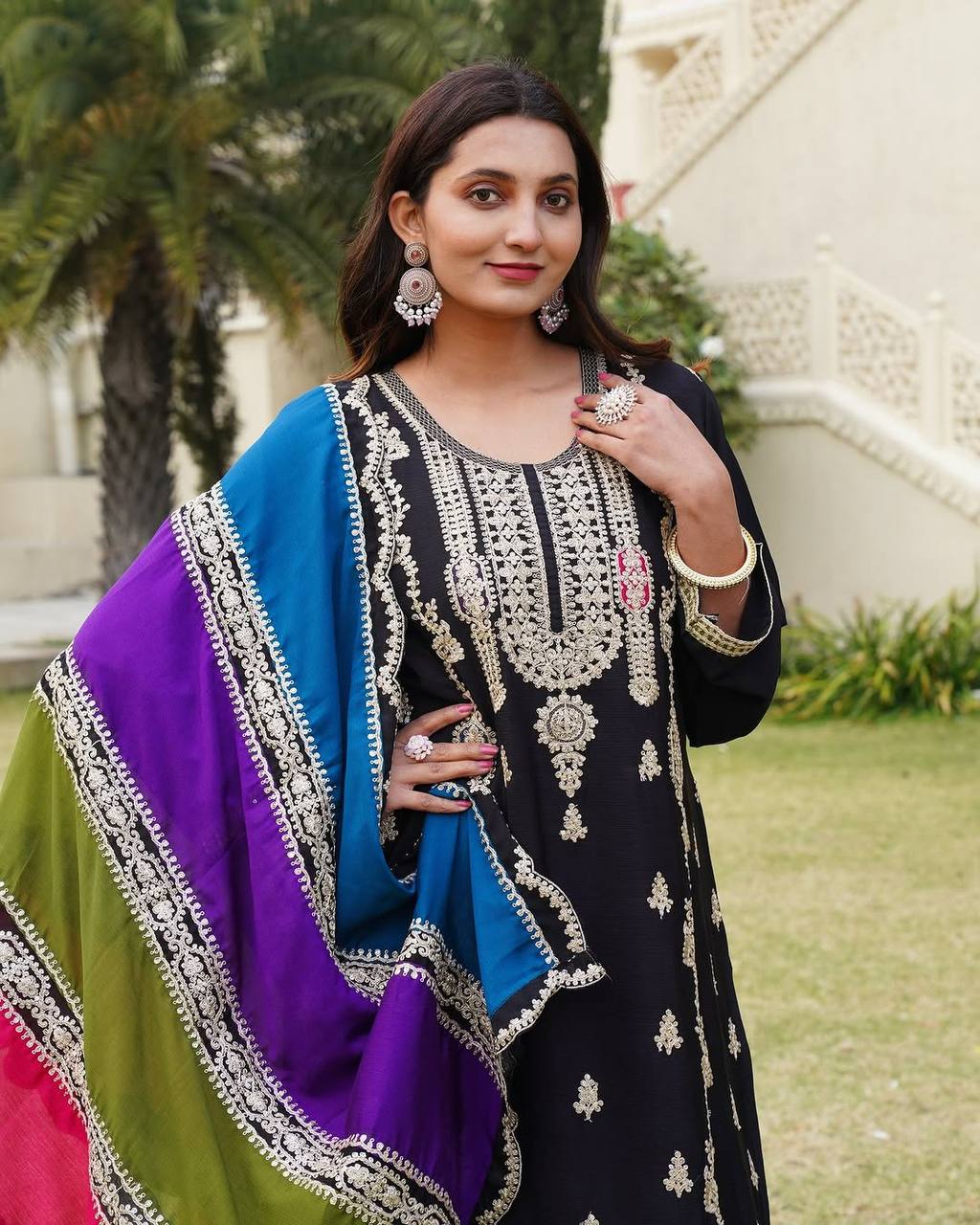 Party Wear Top,Sarara & Dupatta