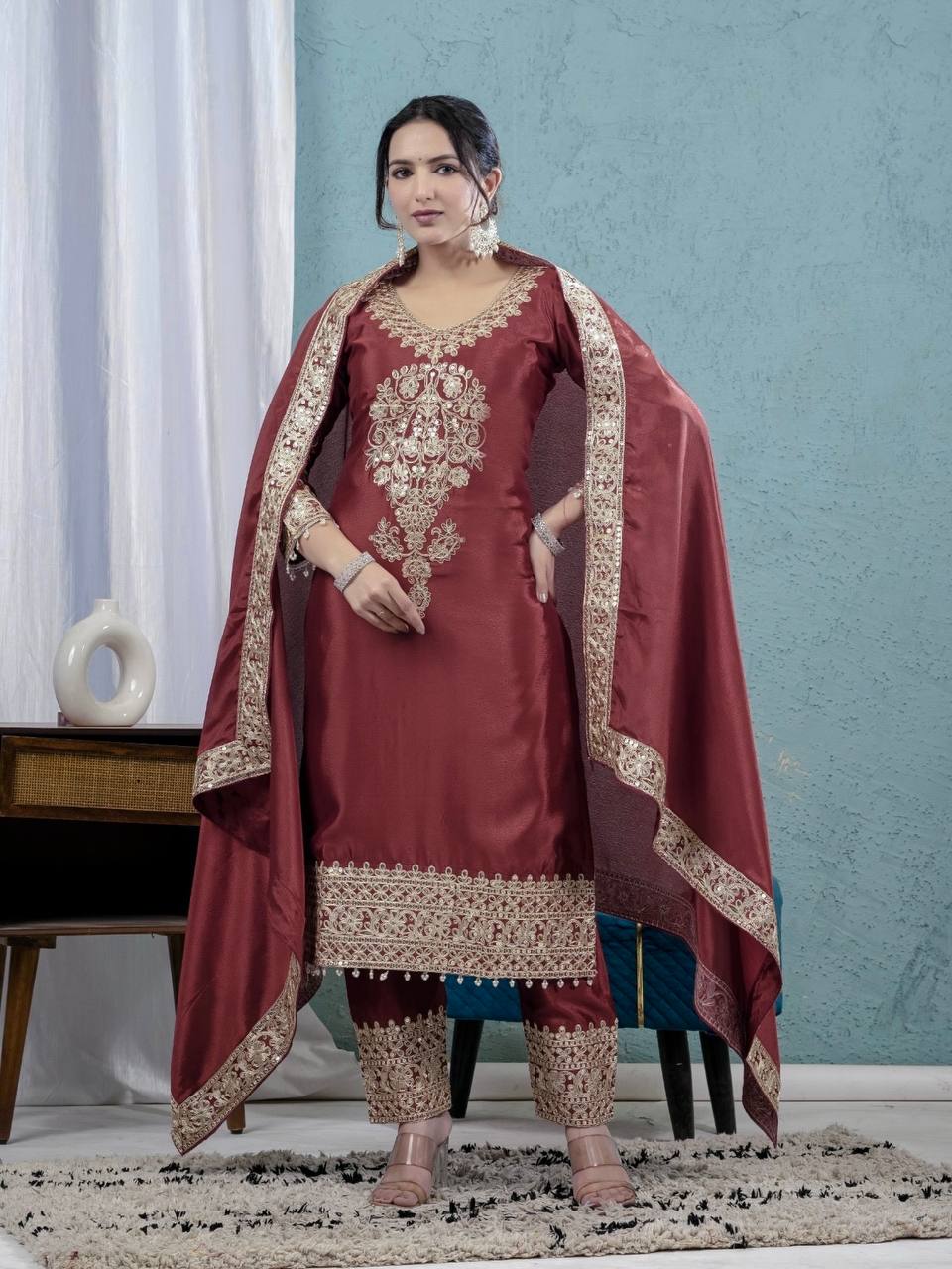 Heavy Top,Sarara & Dupatta