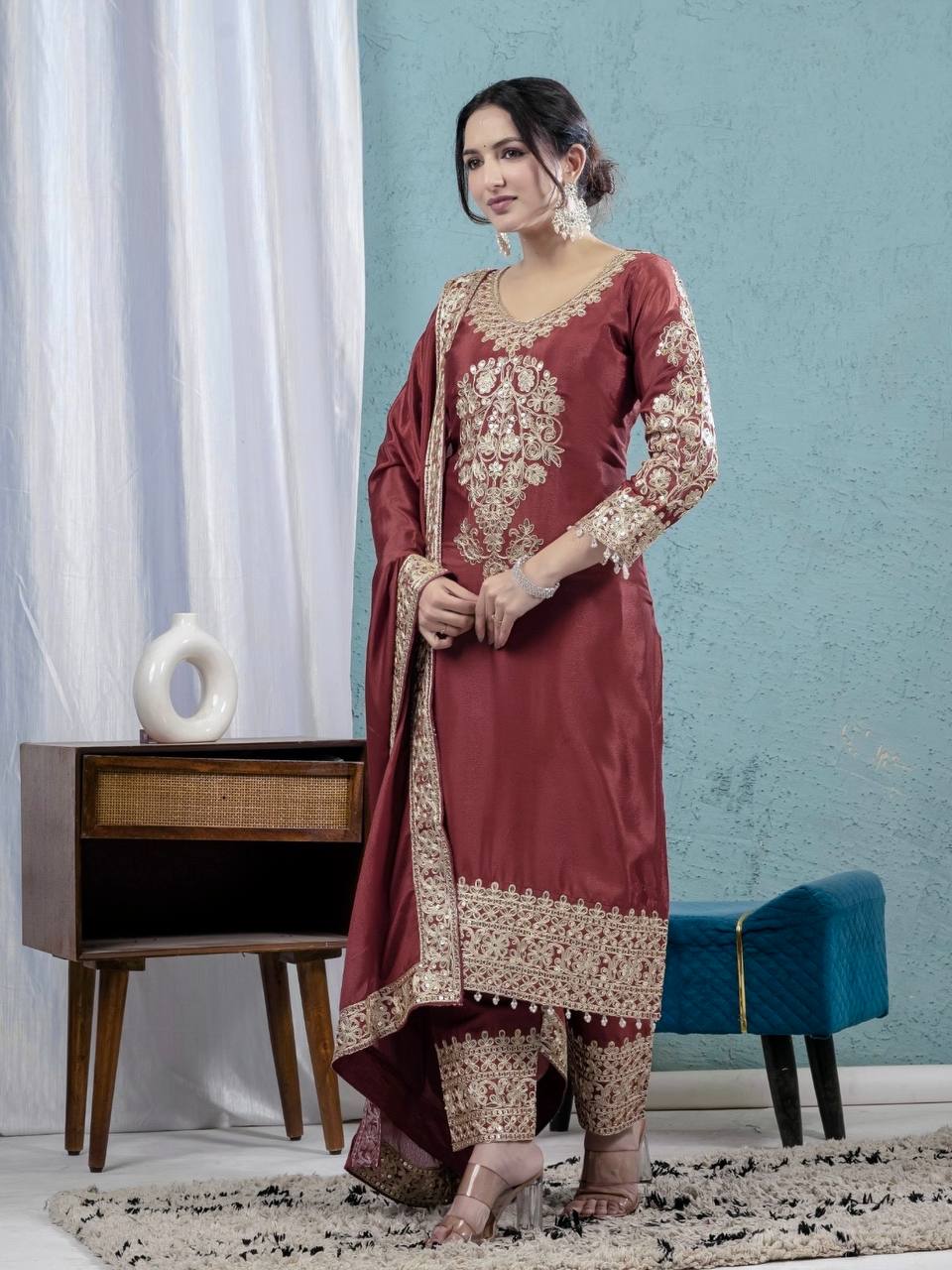 Heavy Top,Sarara & Dupatta