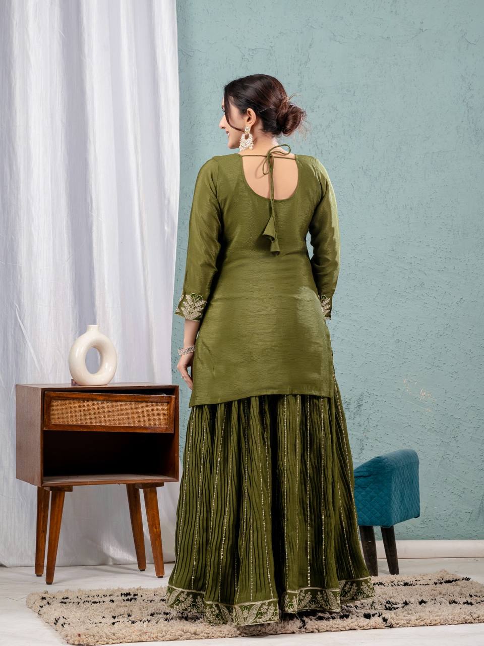Party wear heavy Top,Sarara & Dupatta
