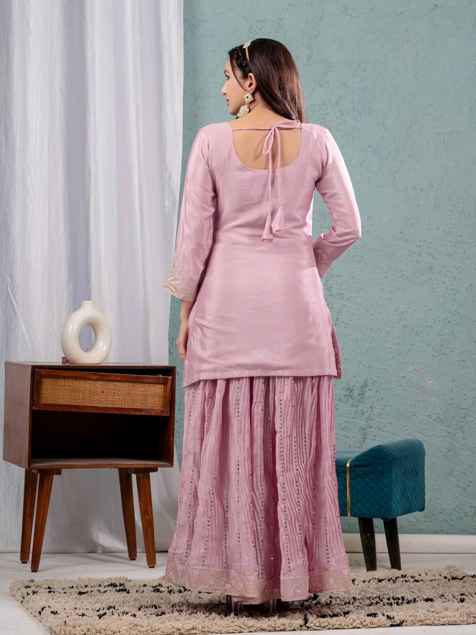 Party wear heavy Top,Sarara & Dupatta