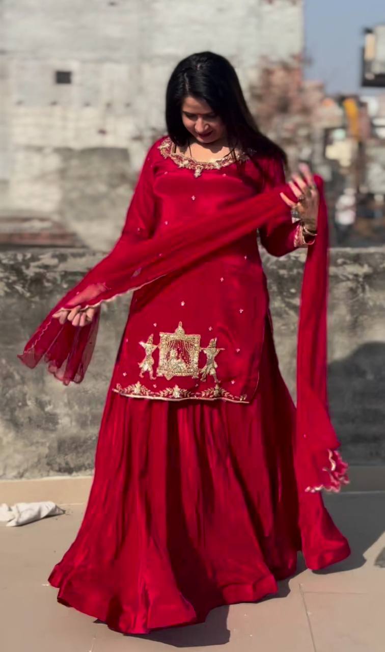 Heavy Top,Sarara & Dupatta