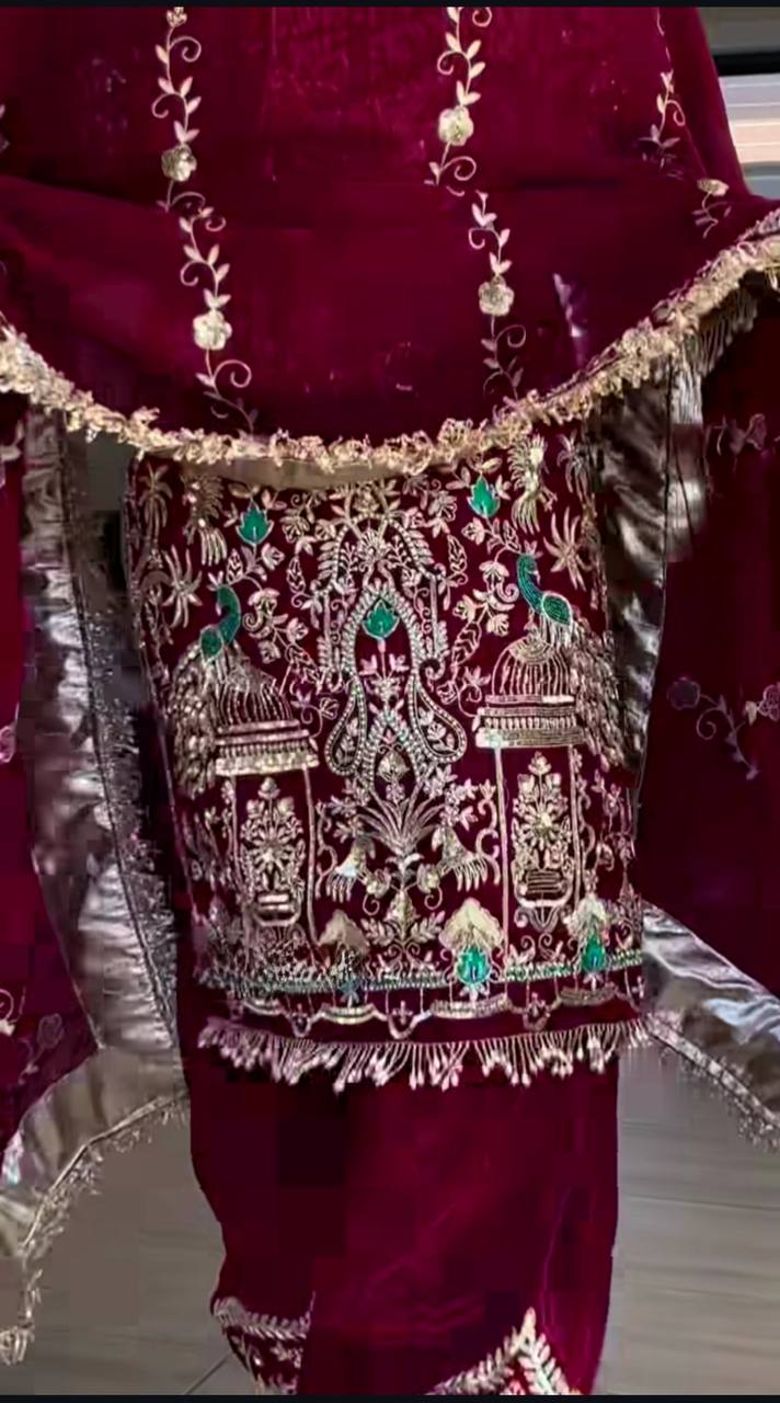 Party Wear Look Top,Dhoti Salwar and Dupatta