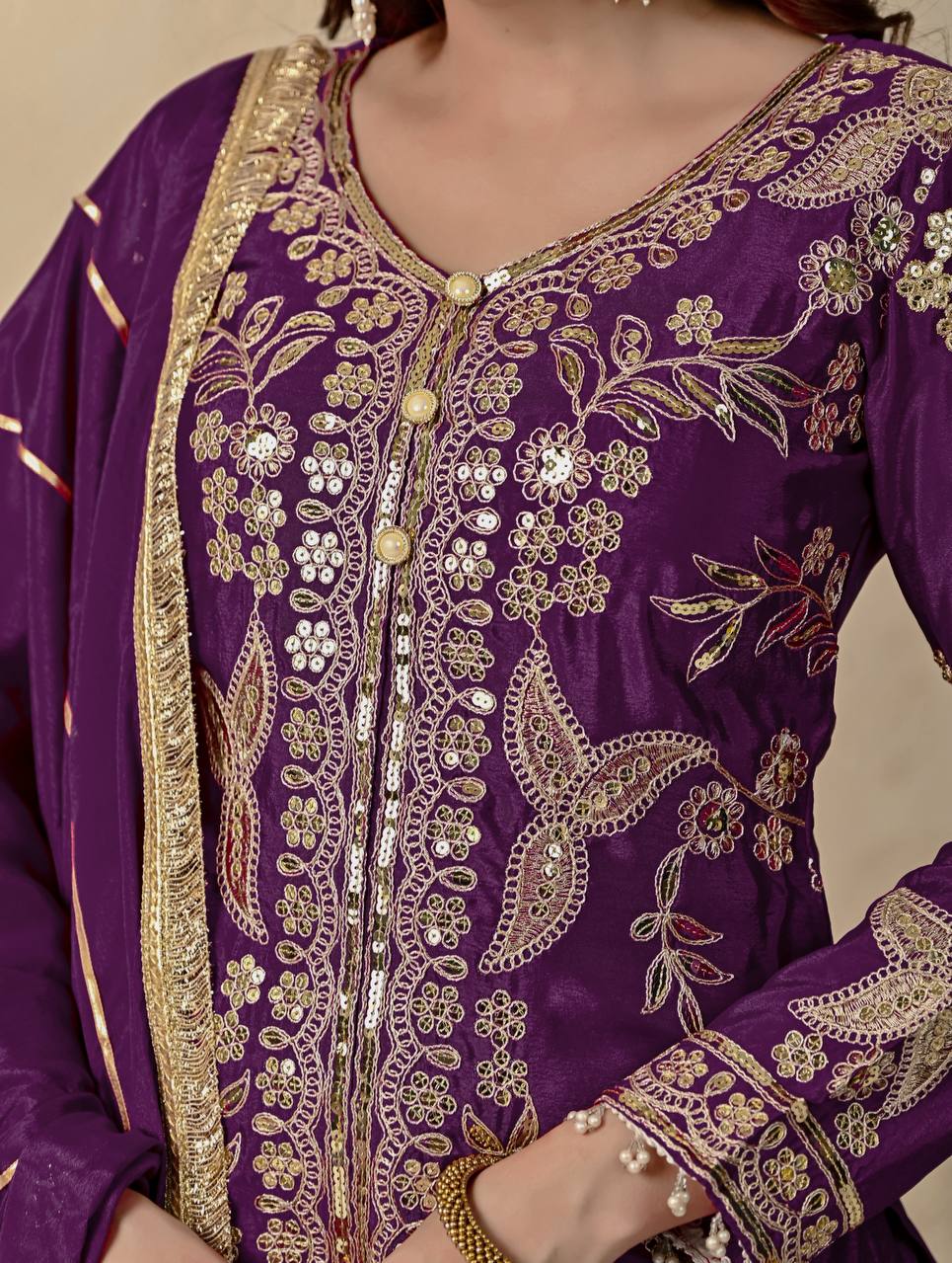 Party Wear Look Top Sharara and Dupatta