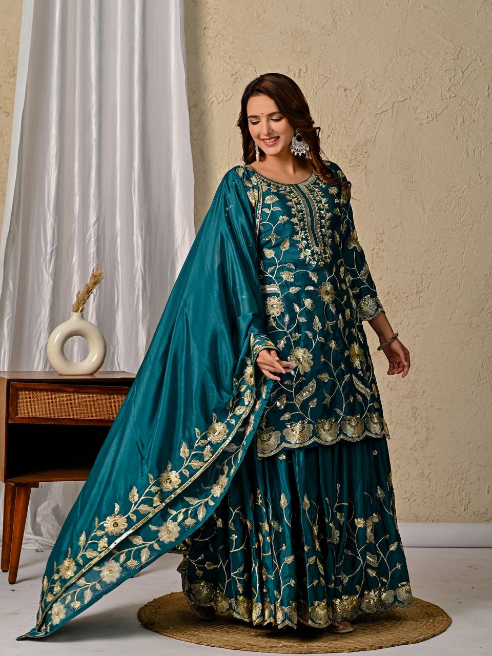 Party Wear Look Top Lehenga and Dupatta