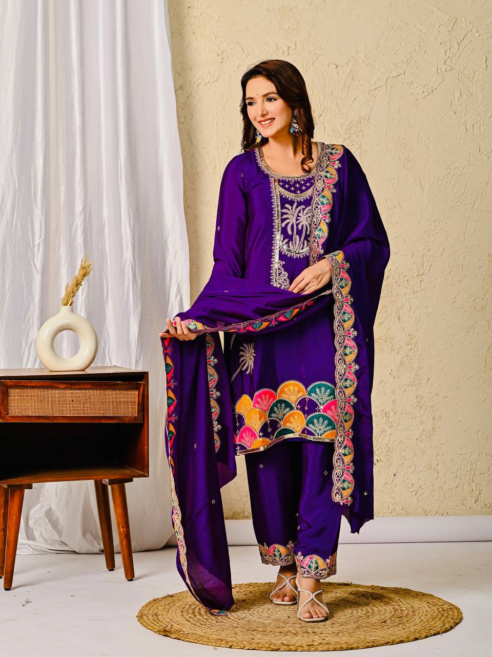 Party Wear Look Top  pent and Dupatta