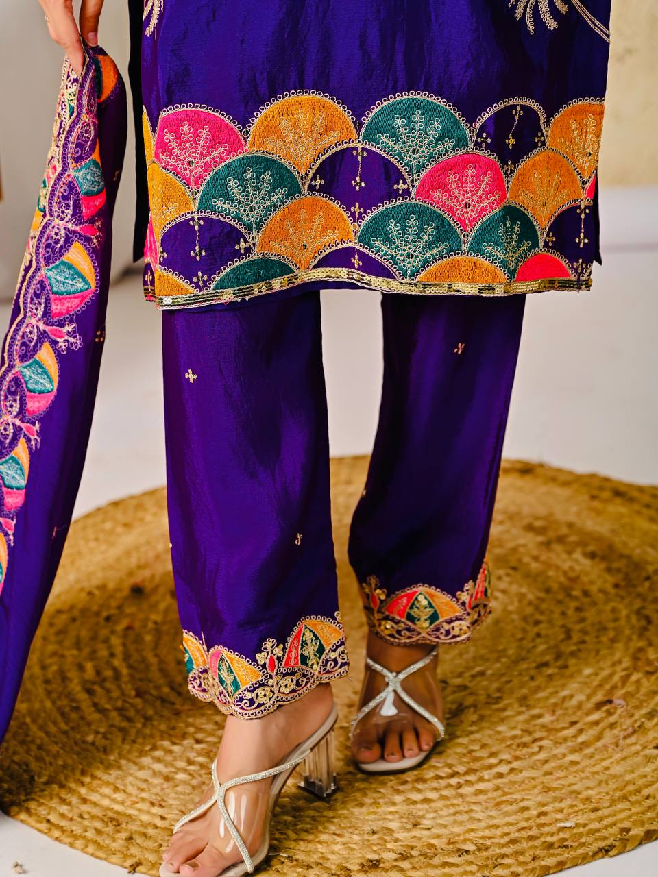 Party Wear Look Top  pent and Dupatta