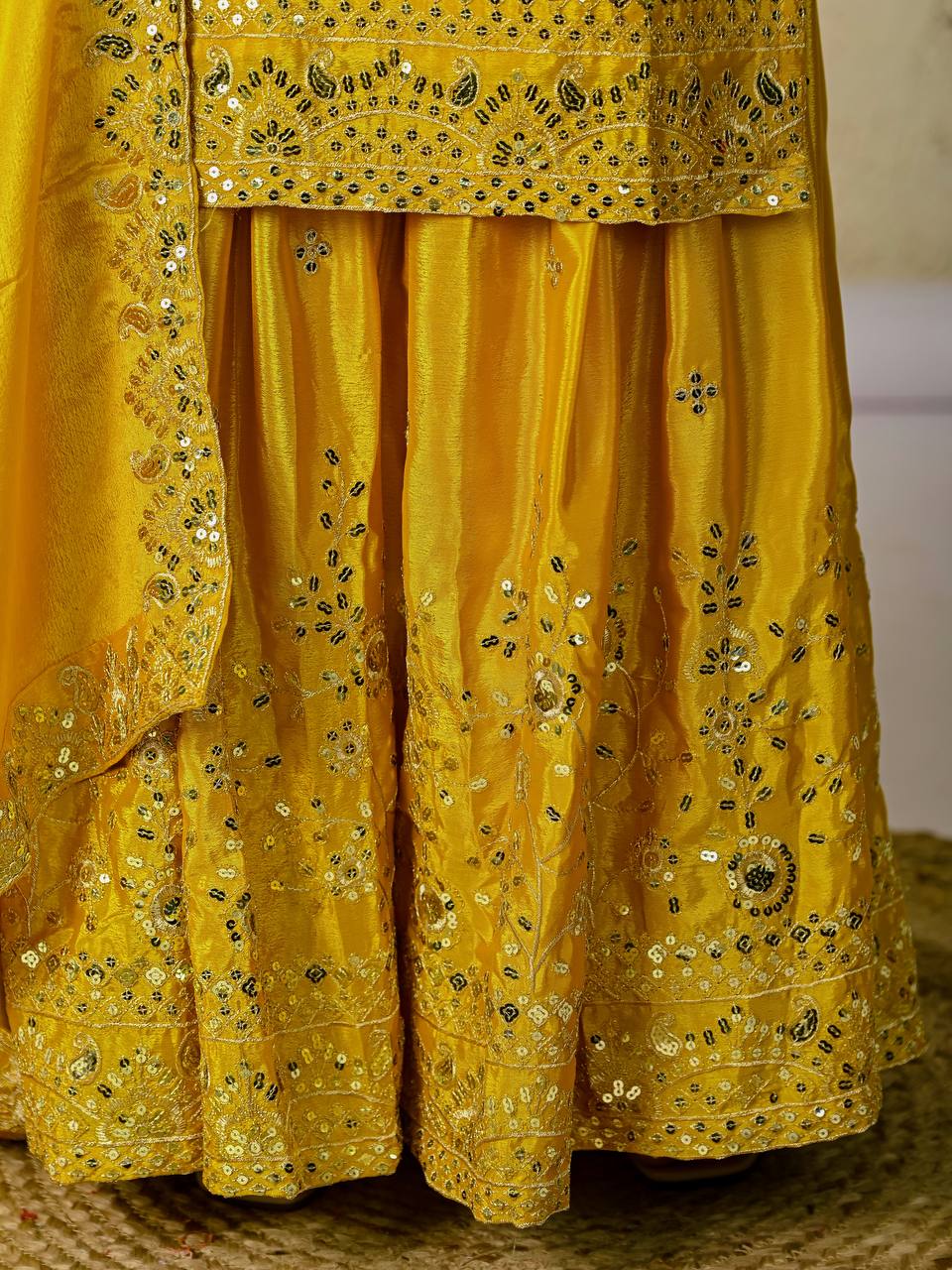 Party Wear Top, Sharara Plazzo &nbsp;and Dupatta.