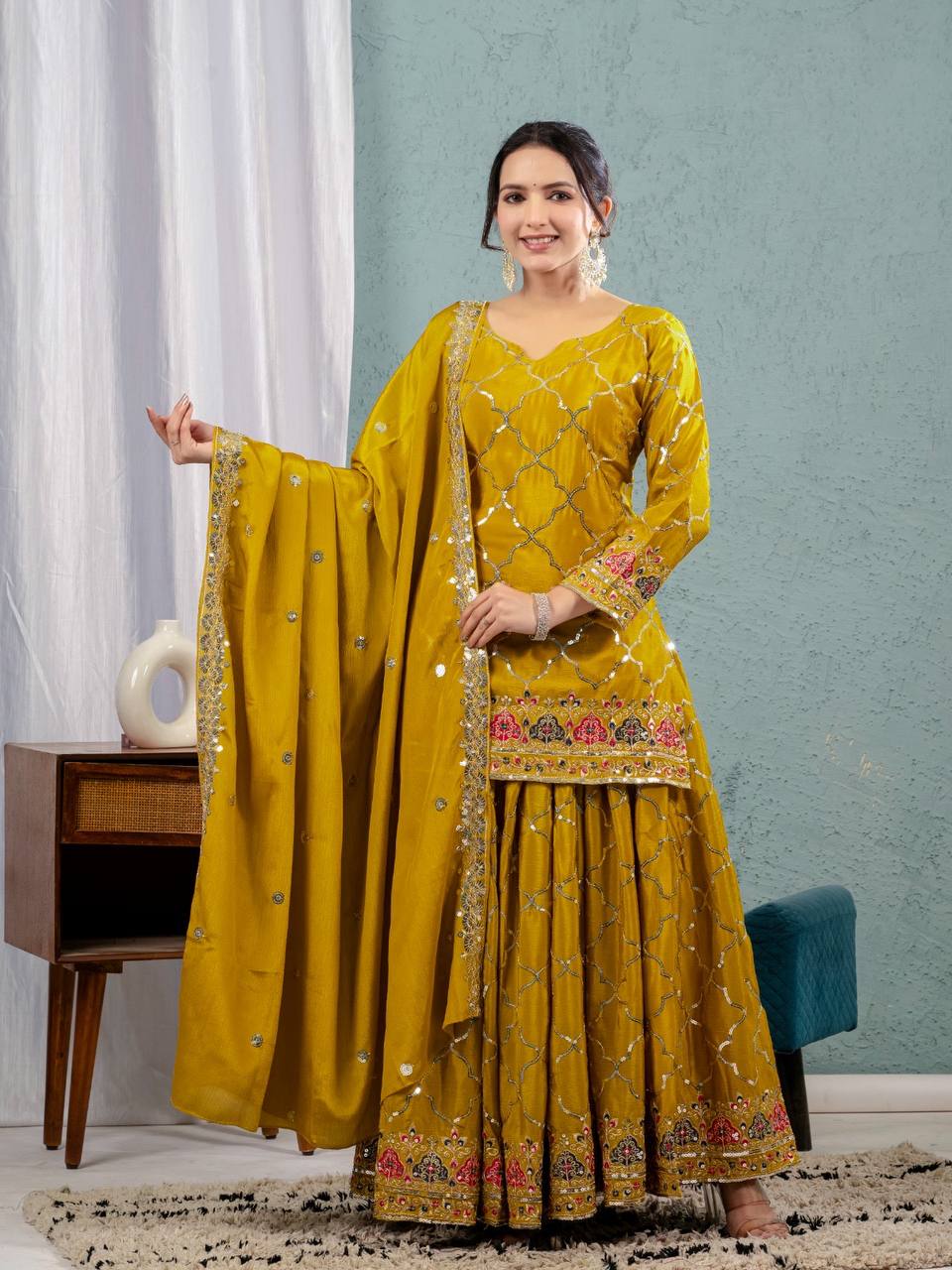 Professional Top & Sarara for Party wear.