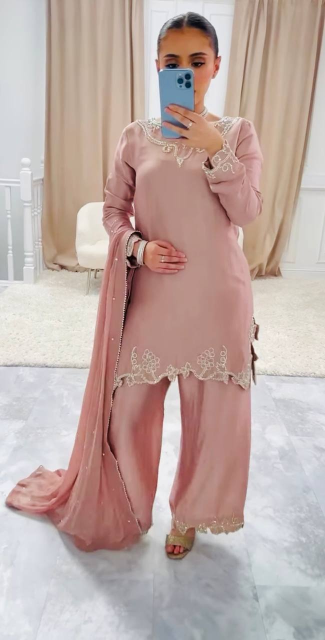 Party Wear Look top with farshi salwar