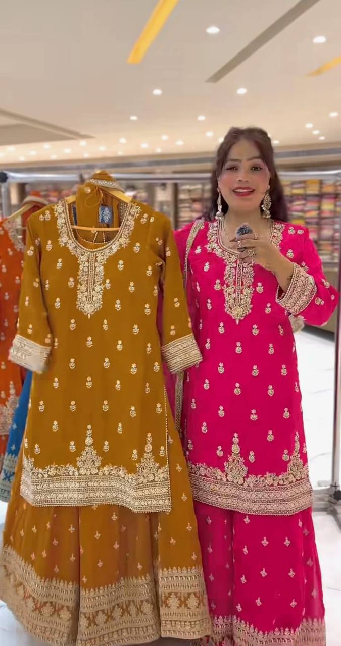 Party Wear Sharara Plazzo &nbsp;and Dupatta