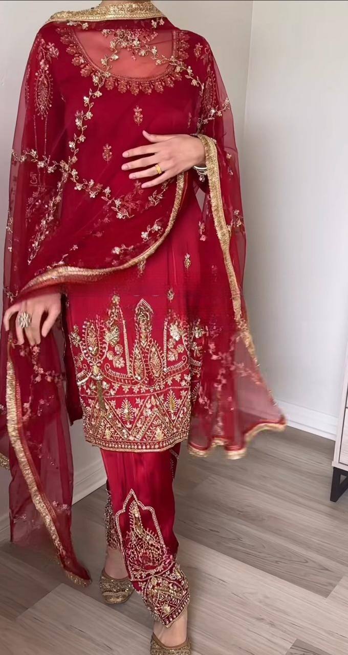 Party Wear Look Top pent and Dupatta