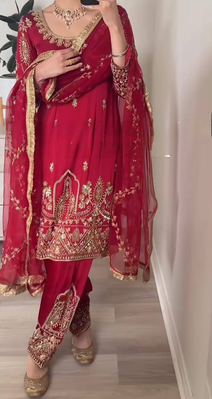Party Wear Look Top pent and Dupatta