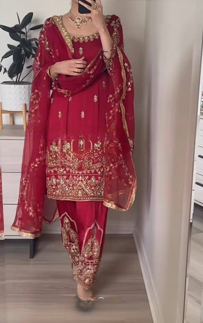 Party Wear Look Top pent and Dupatta