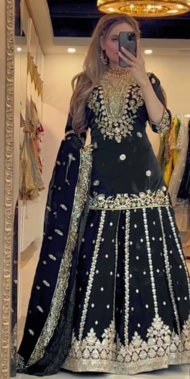 Elegant & Stylis Designer Top & Sharara