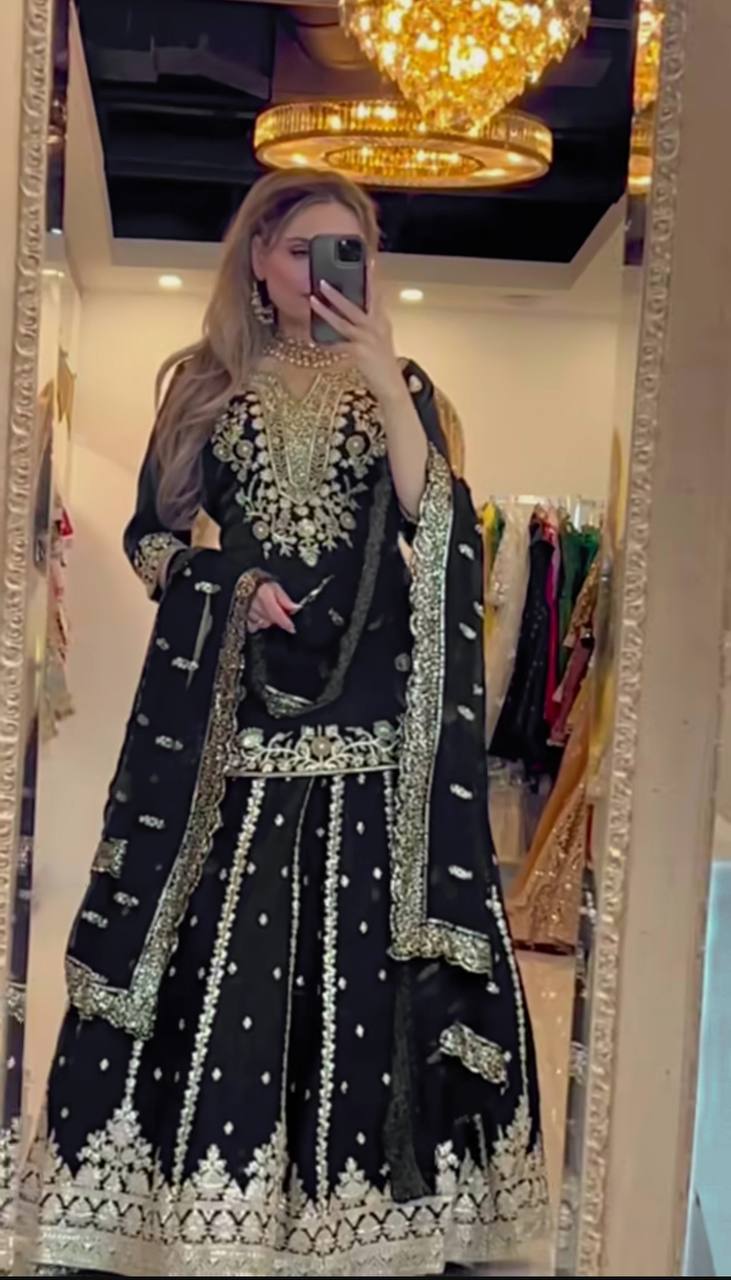 Elegant & Stylis Designer Top & Sharara